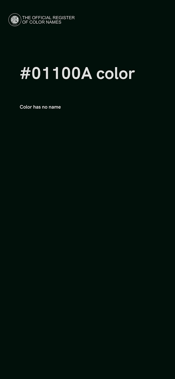 #01100A color image