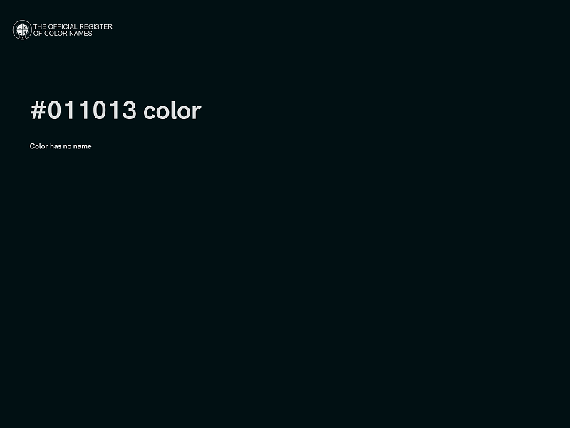 #011013 color image
