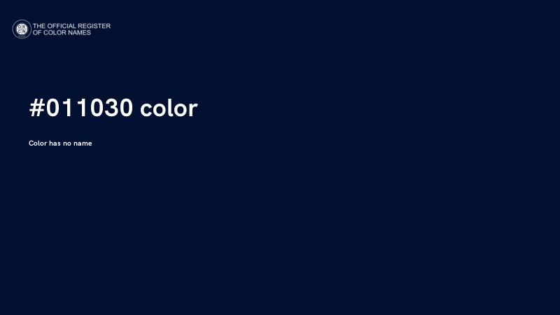 #011030 color image