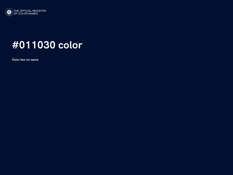 #011030 color image