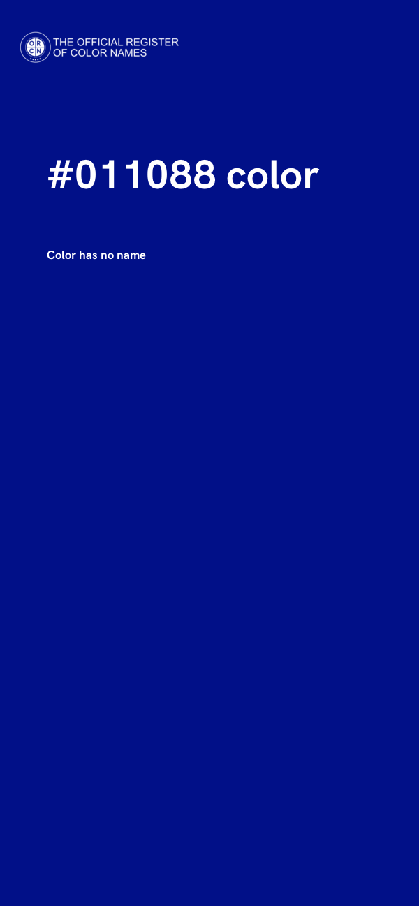 #011088 color image