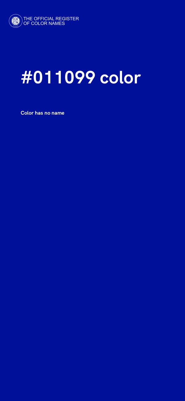 #011099 color image