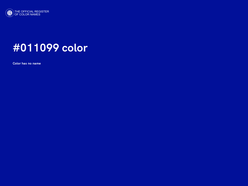 #011099 color image