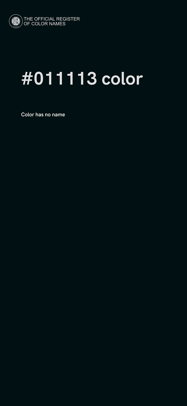 #011113 color image