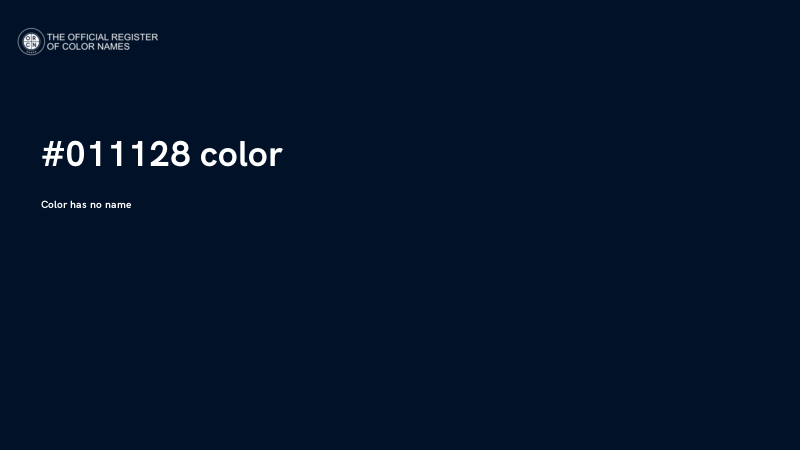 #011128 color image