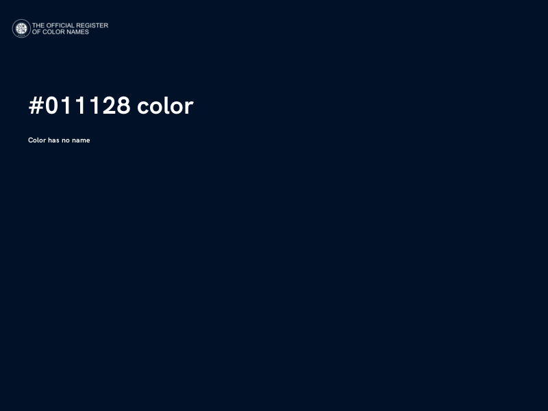 #011128 color image