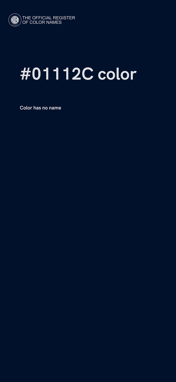 #01112C color image