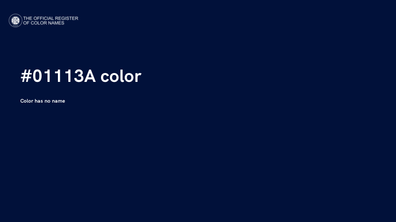 #01113A color image