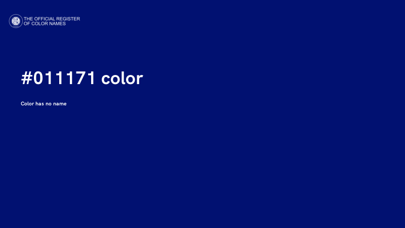 #011171 color image