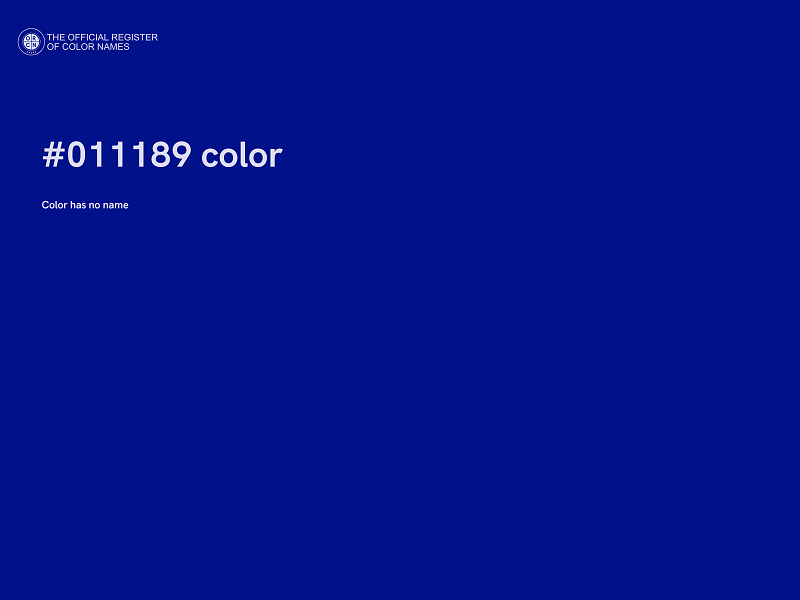 #011189 color image