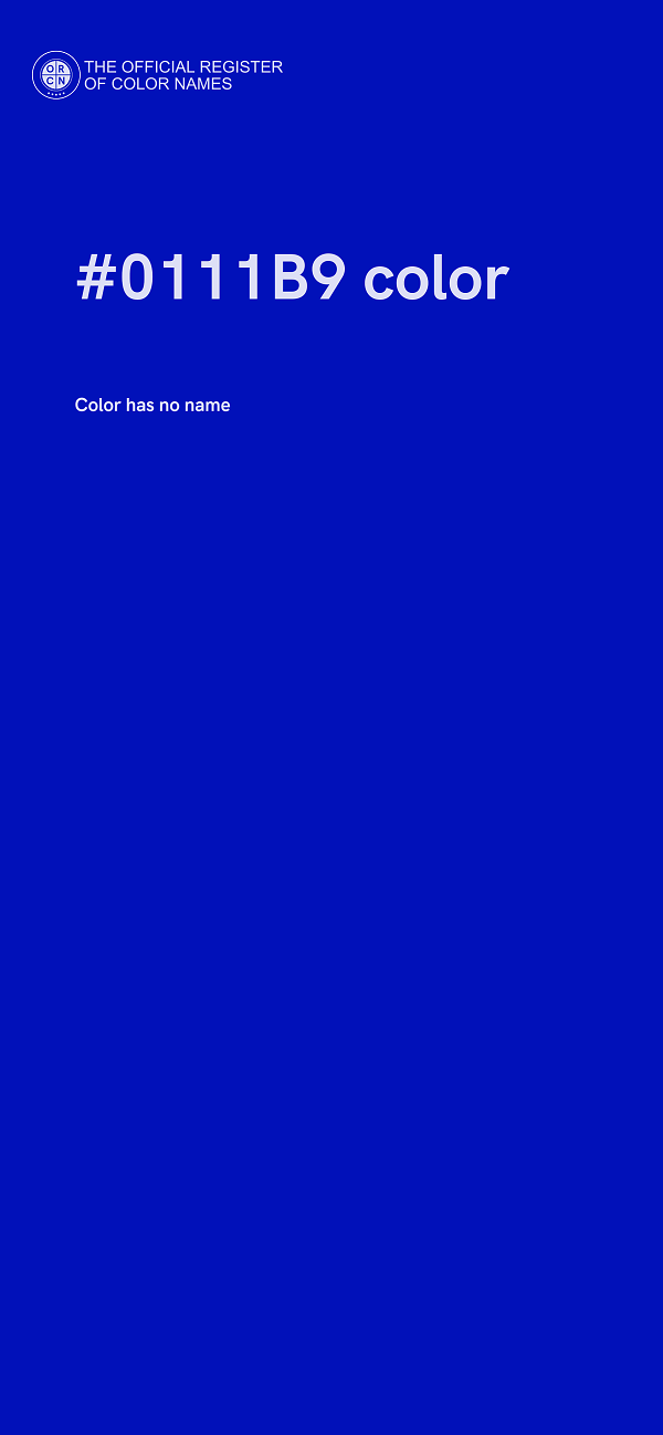 #0111B9 color image