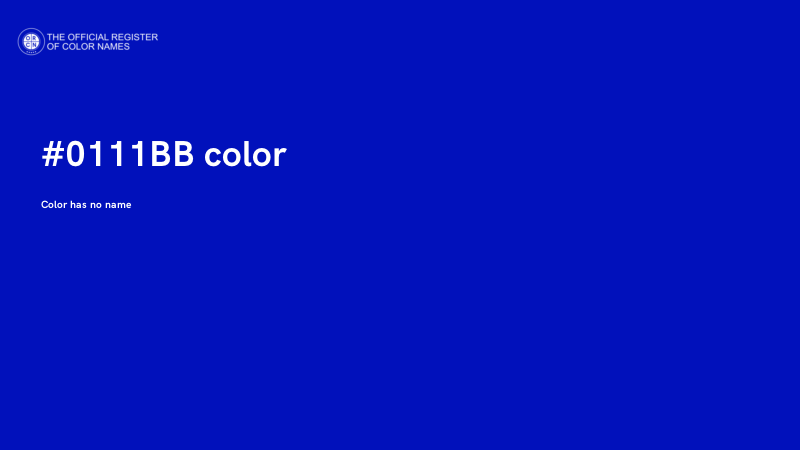 #0111BB color image