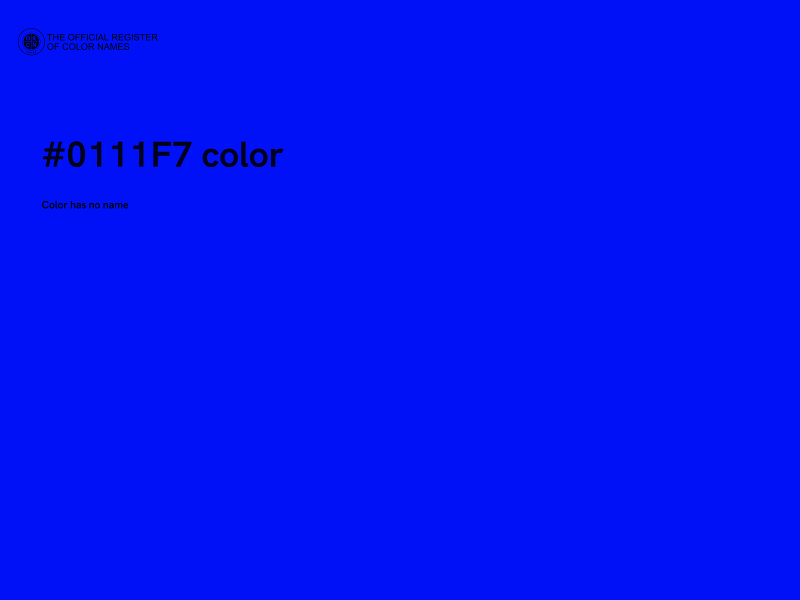 #0111F7 color image