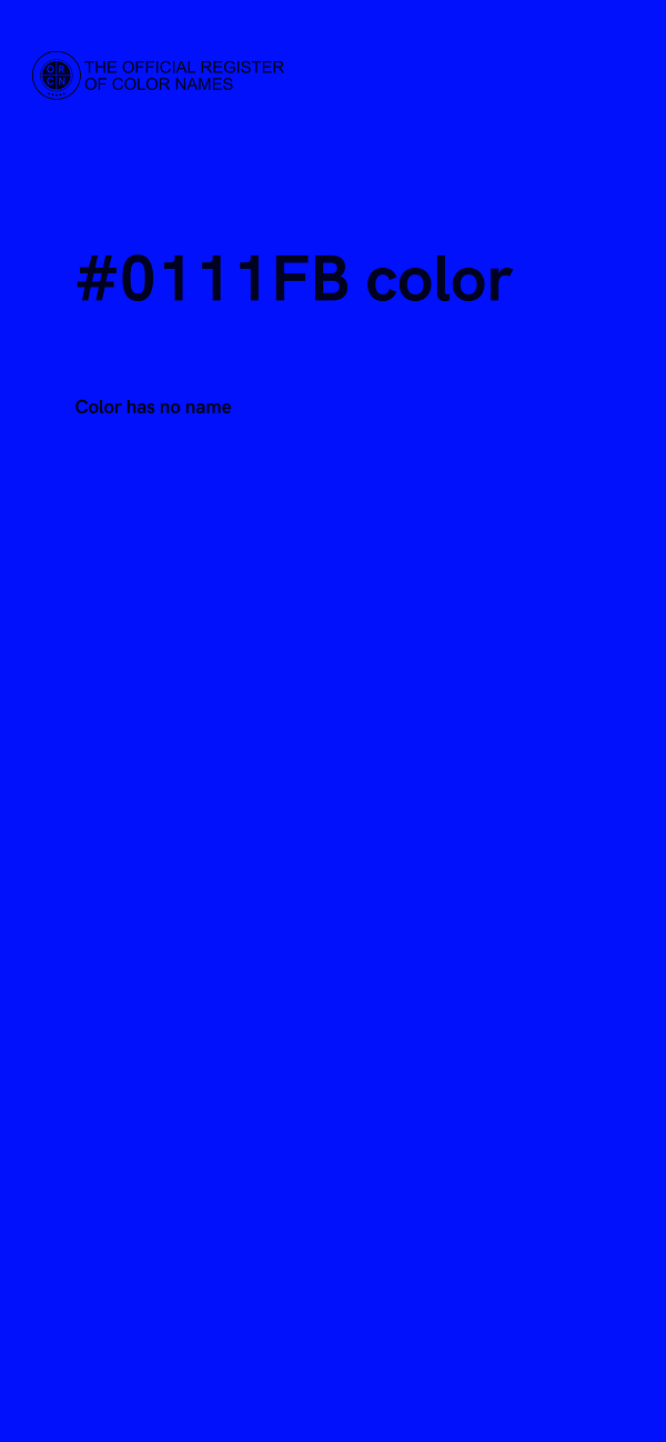 #0111FB color image