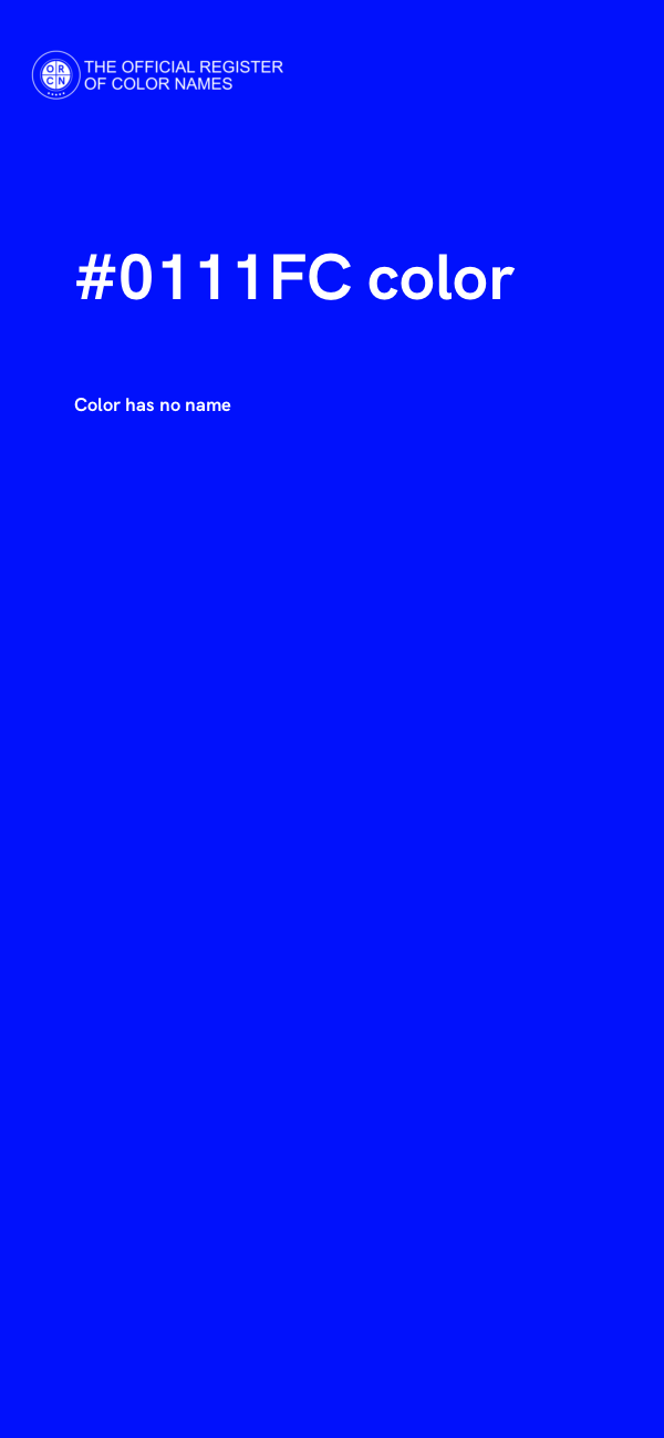 #0111FC color image