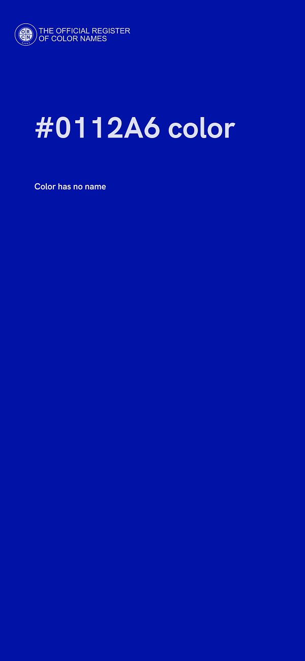#0112A6 color image