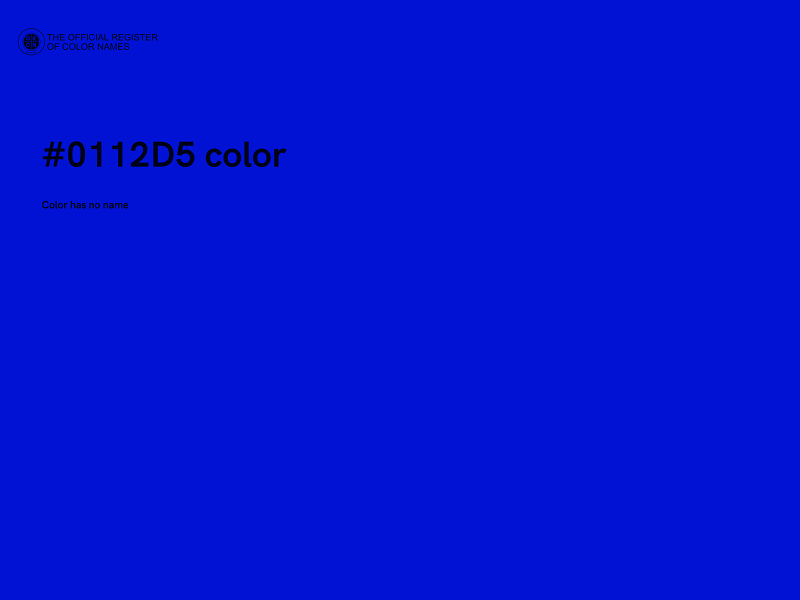 #0112D5 color image