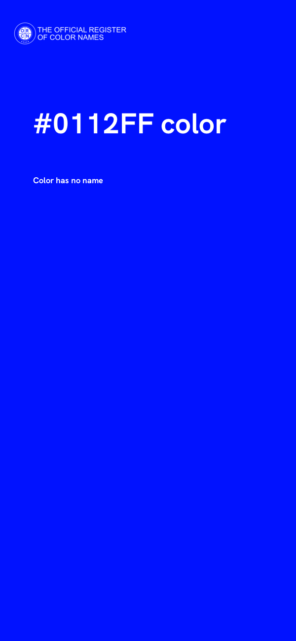 #0112FF color image