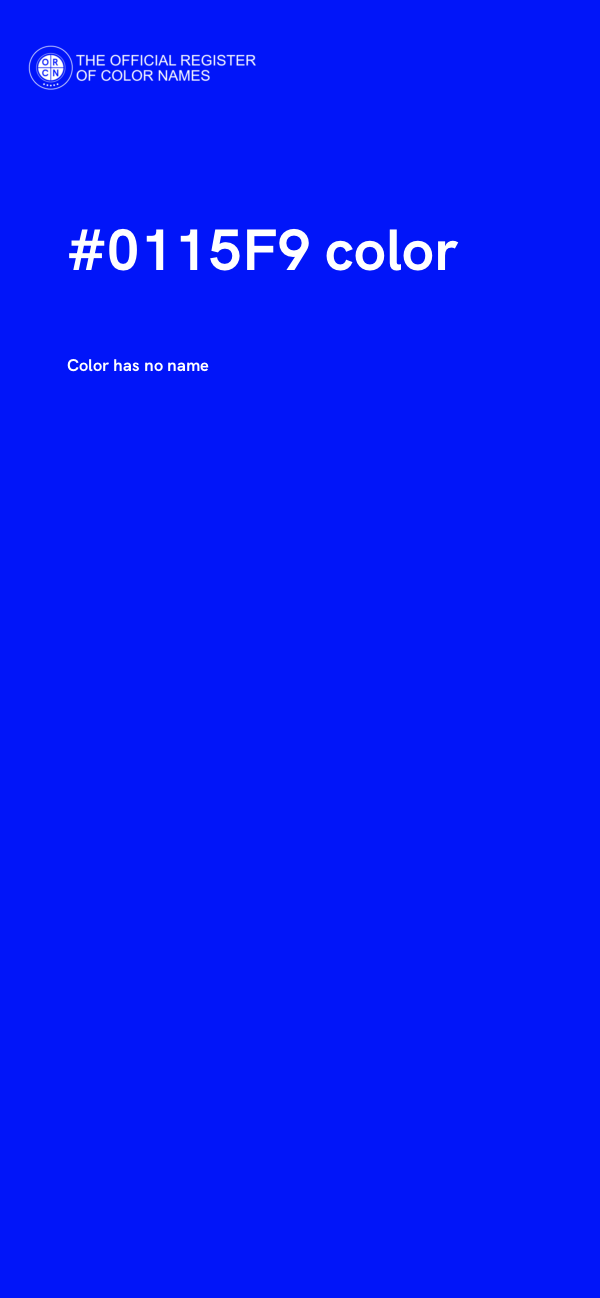 #0115F9 color image