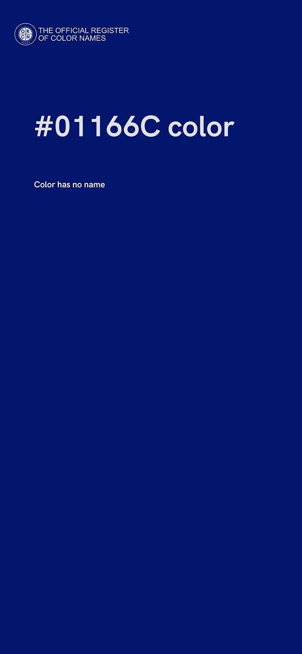 #01166C color image