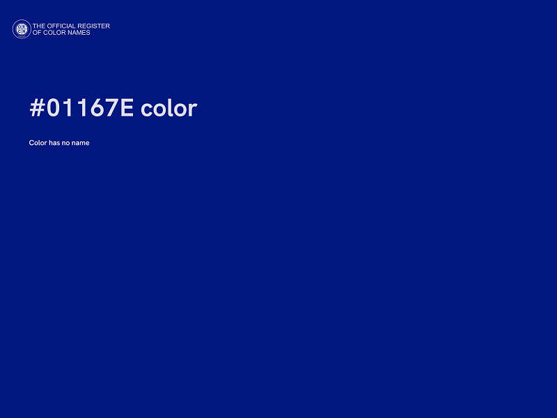 #01167E color image