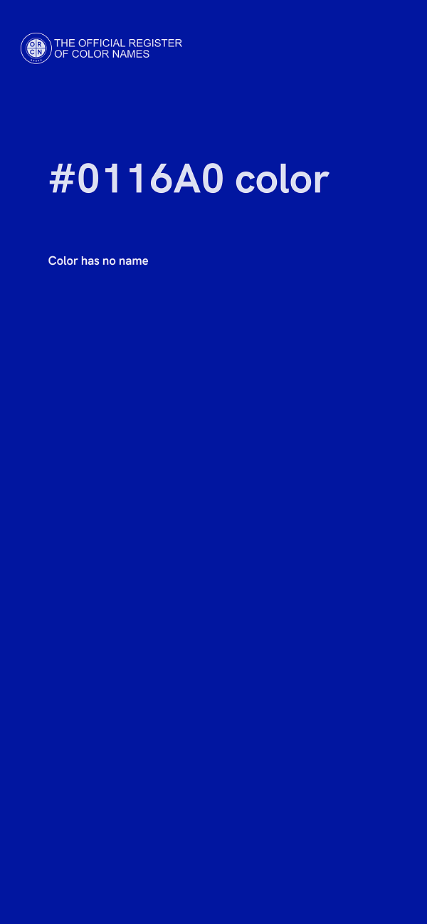 #0116A0 color image