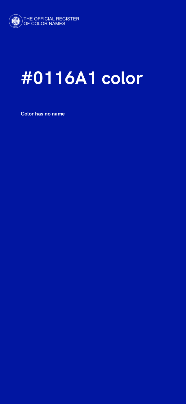 #0116A1 color image