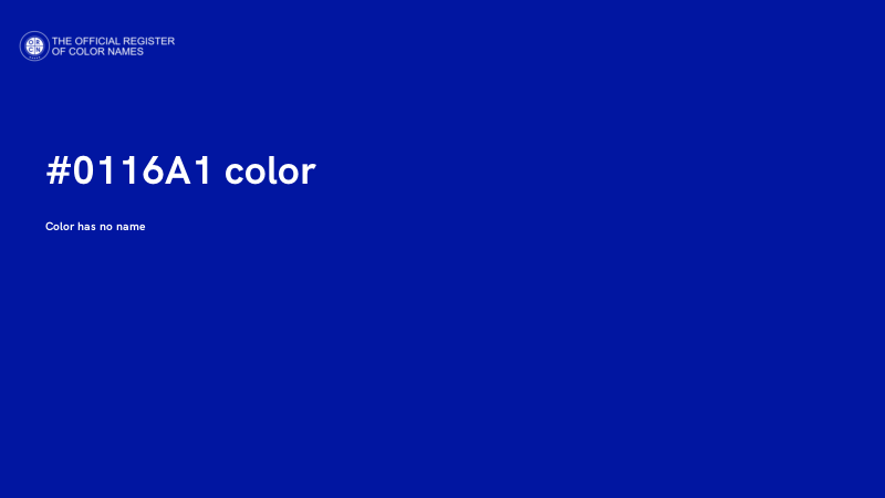 #0116A1 color image