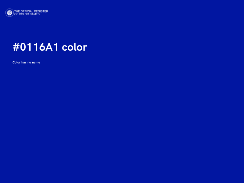 #0116A1 color image