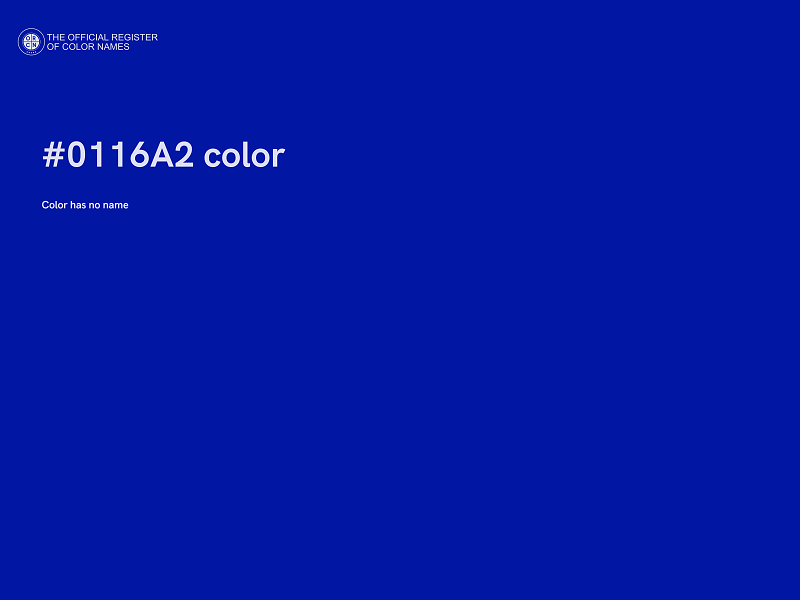 #0116A2 color image
