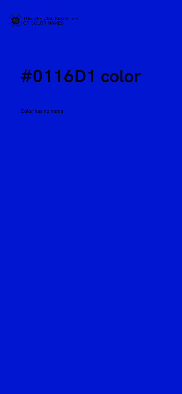 #0116D1 color image