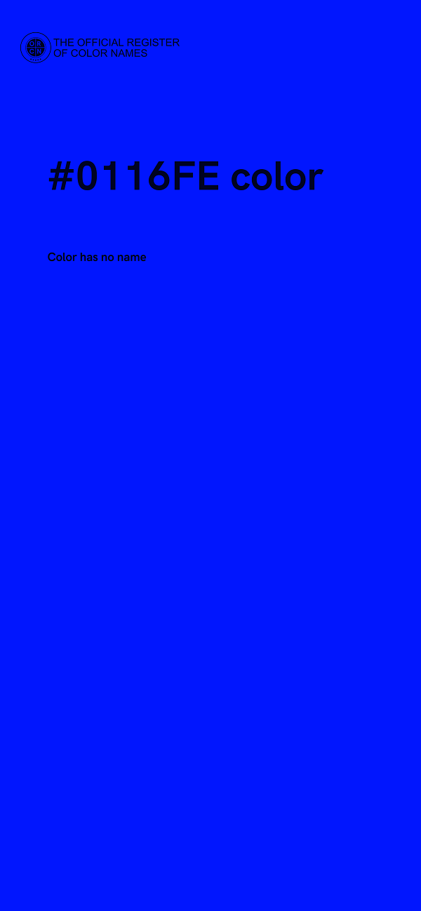 #0116FE color image