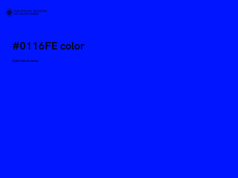 #0116FE color image