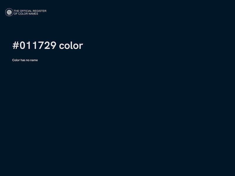#011729 color image