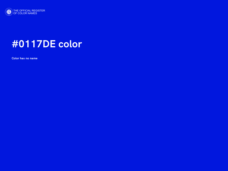 #0117DE color image