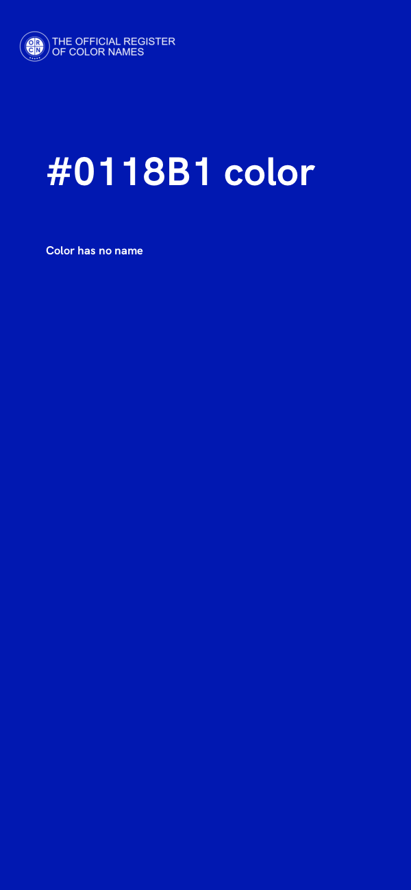 #0118B1 color image