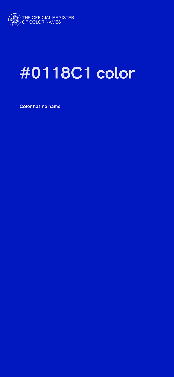 #0118C1 color image