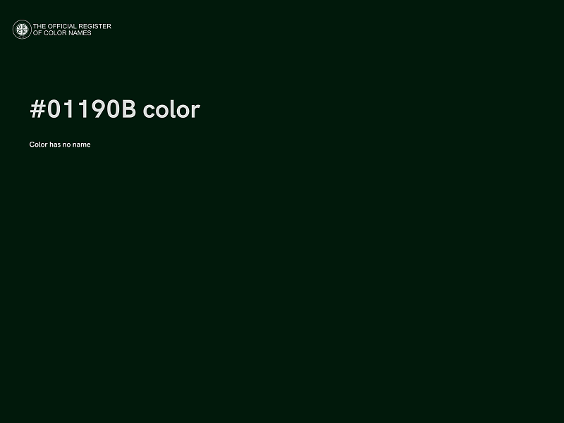 #01190B color image