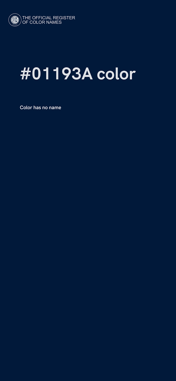 #01193A color image