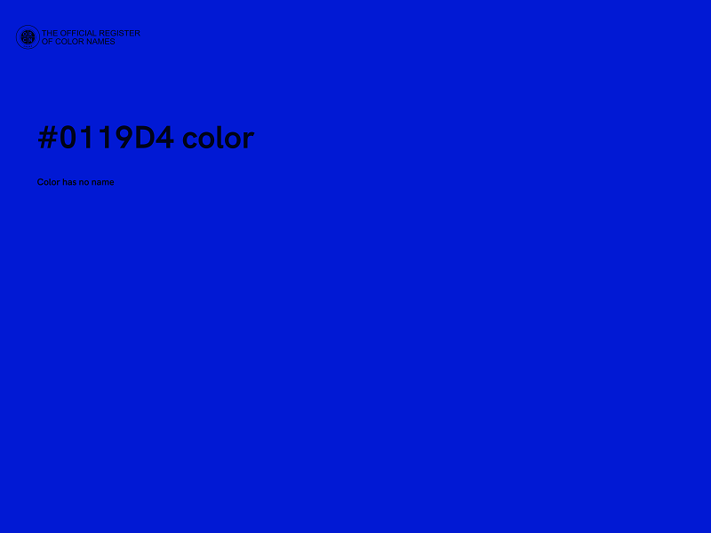 #0119D4 color image