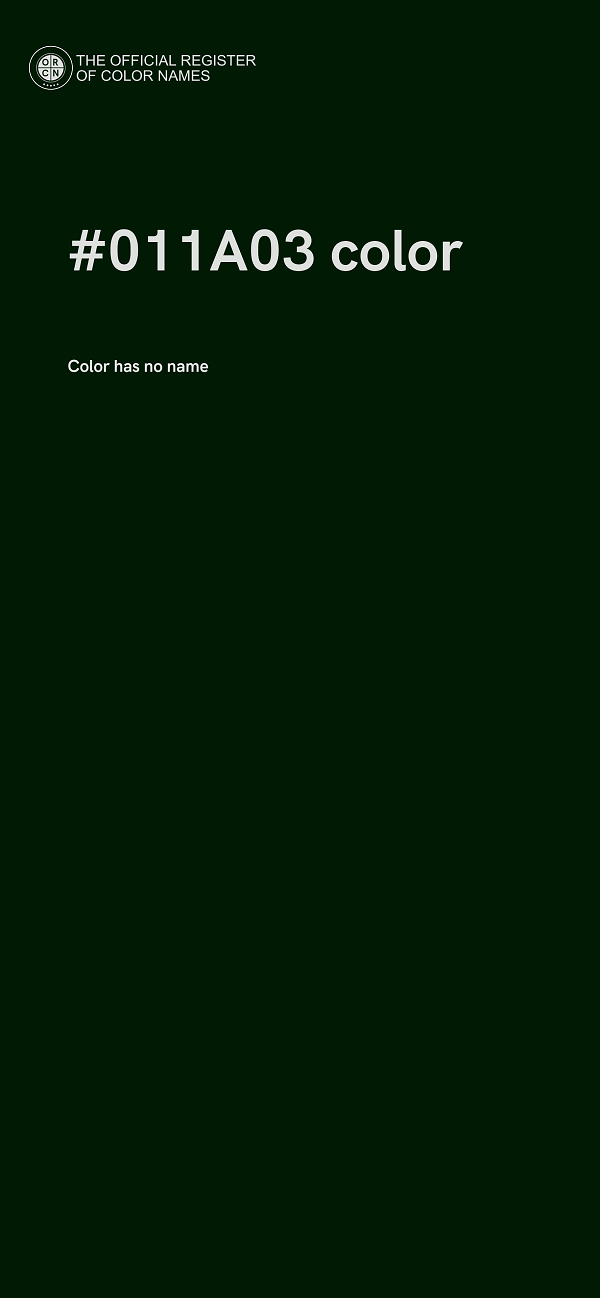 #011A03 color image