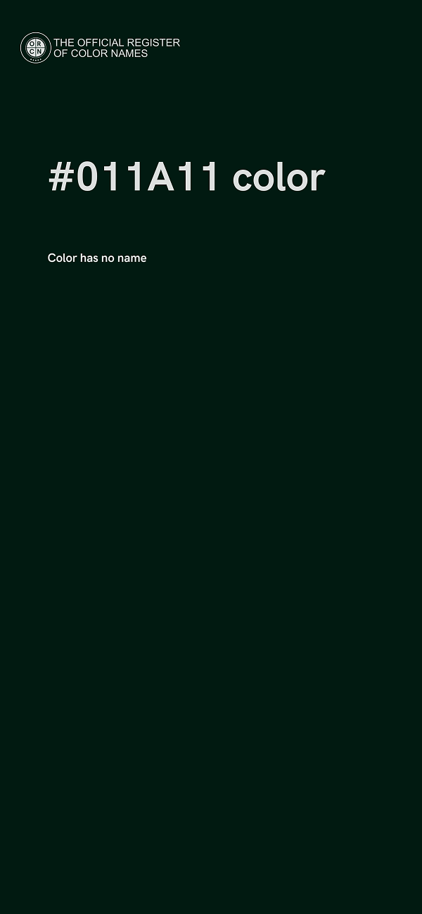 #011A11 color image