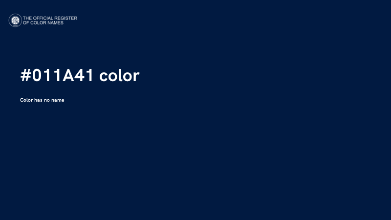 #011A41 color image