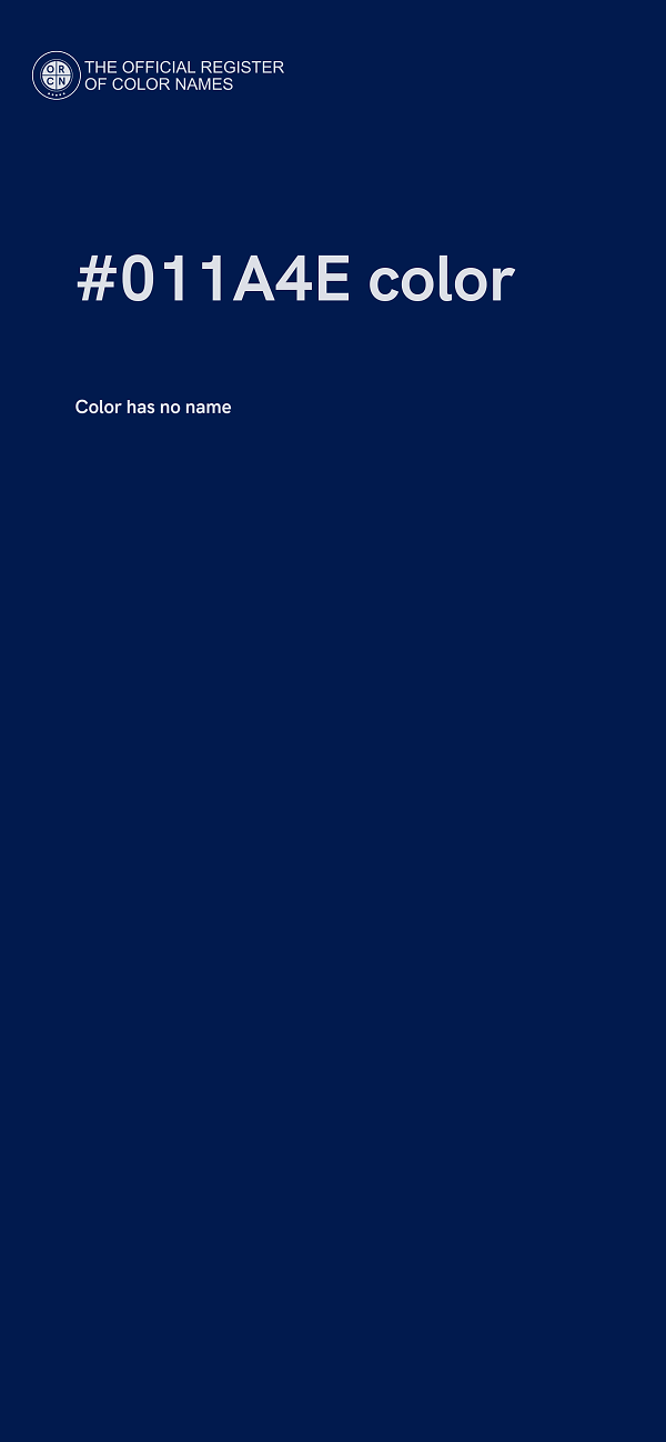 #011A4E color image