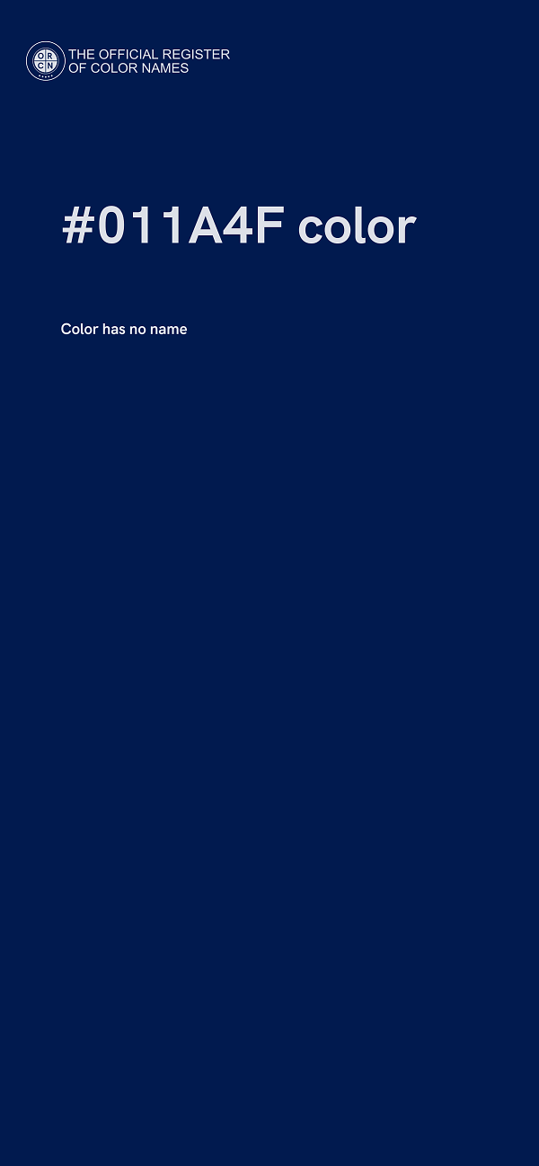 #011A4F color image