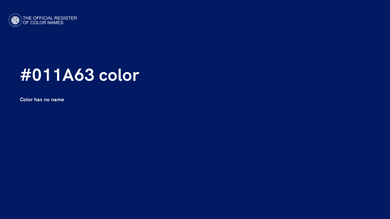 #011A63 color image