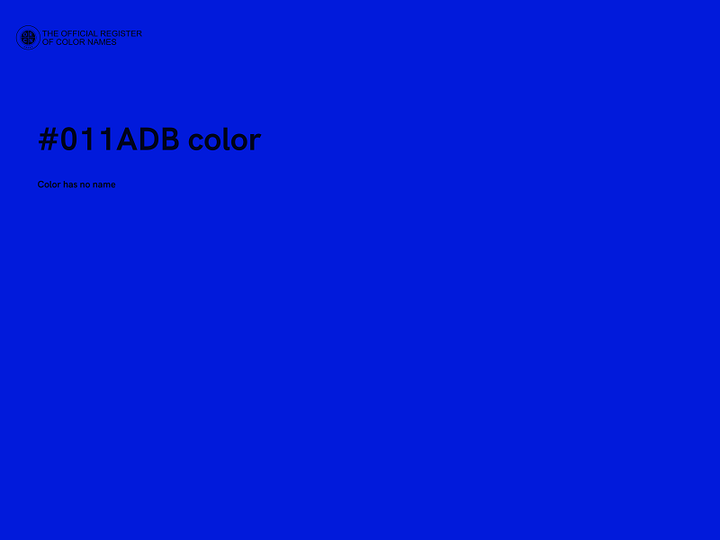 #011ADB color image