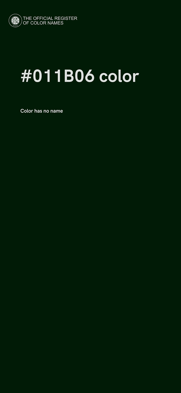 #011B06 color image