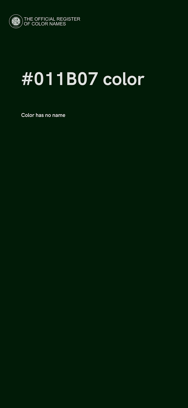 #011B07 color image