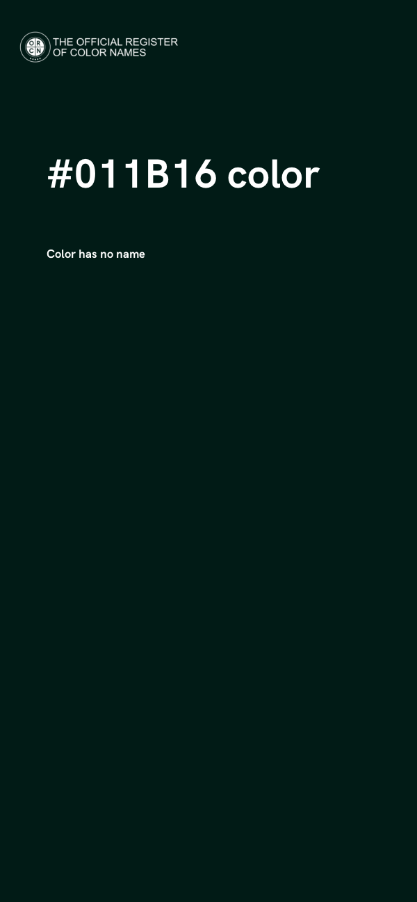 #011B16 color image